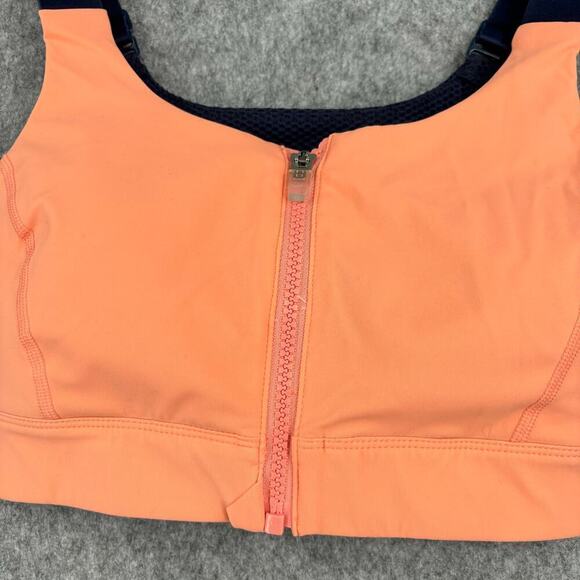 Outdoor Voices Powerhouse Sports Bra Front Zip Melon Dark Sky Blue S/M C Cup - Picture 3 of 10